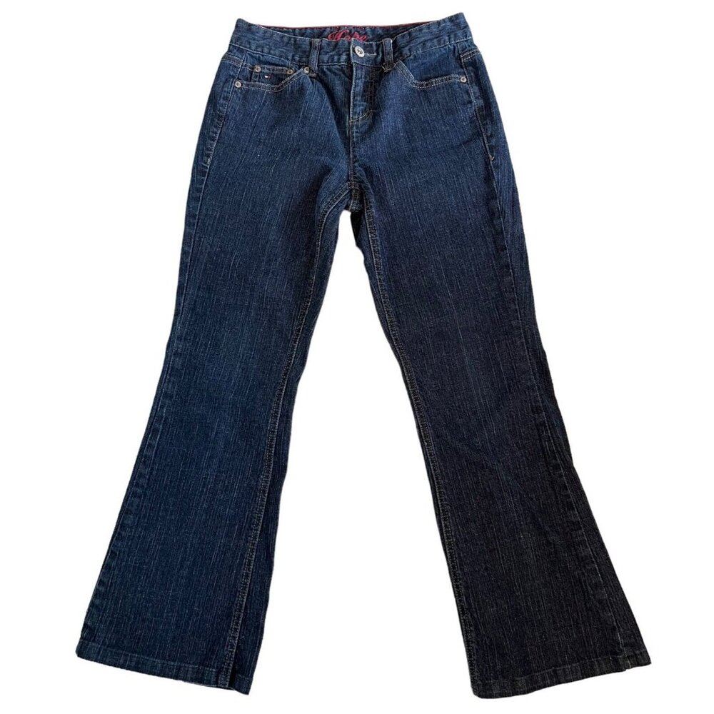 Tommy Hilfiger Hope Jeans Womens Size 4 Blue Dark Wash Denim Flair Leg 28x29